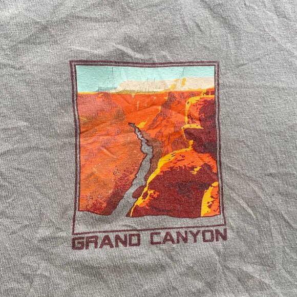 Bowery Supply Co Mens T-Shirt Medium Crew Neck Grand Canyon Graphic Tee Brown - Picture 6 of 9